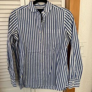 J. Crew Blue and White Striped Blouse (2 shirts)